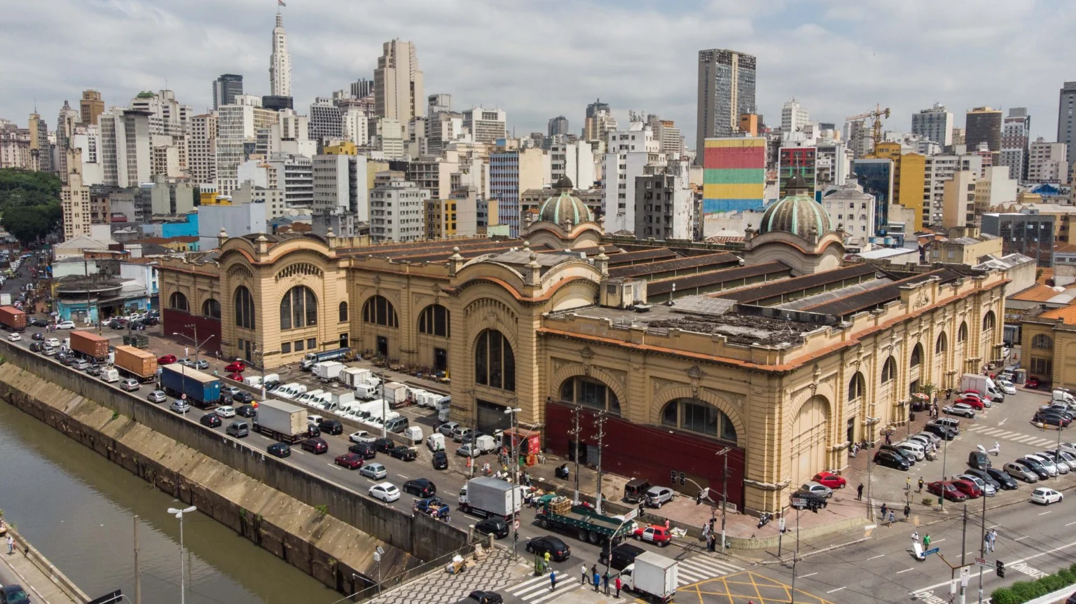 Vista aérea do Mercado Municipal de São Paulo